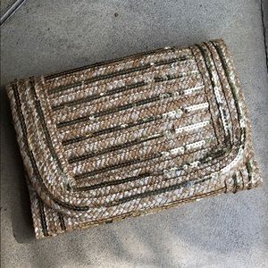 Glam woven clutch